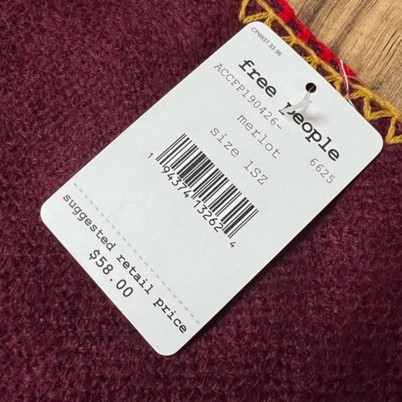 Free People Common Thread Blanket Scarf in Merlot - Picture 4 of 5
